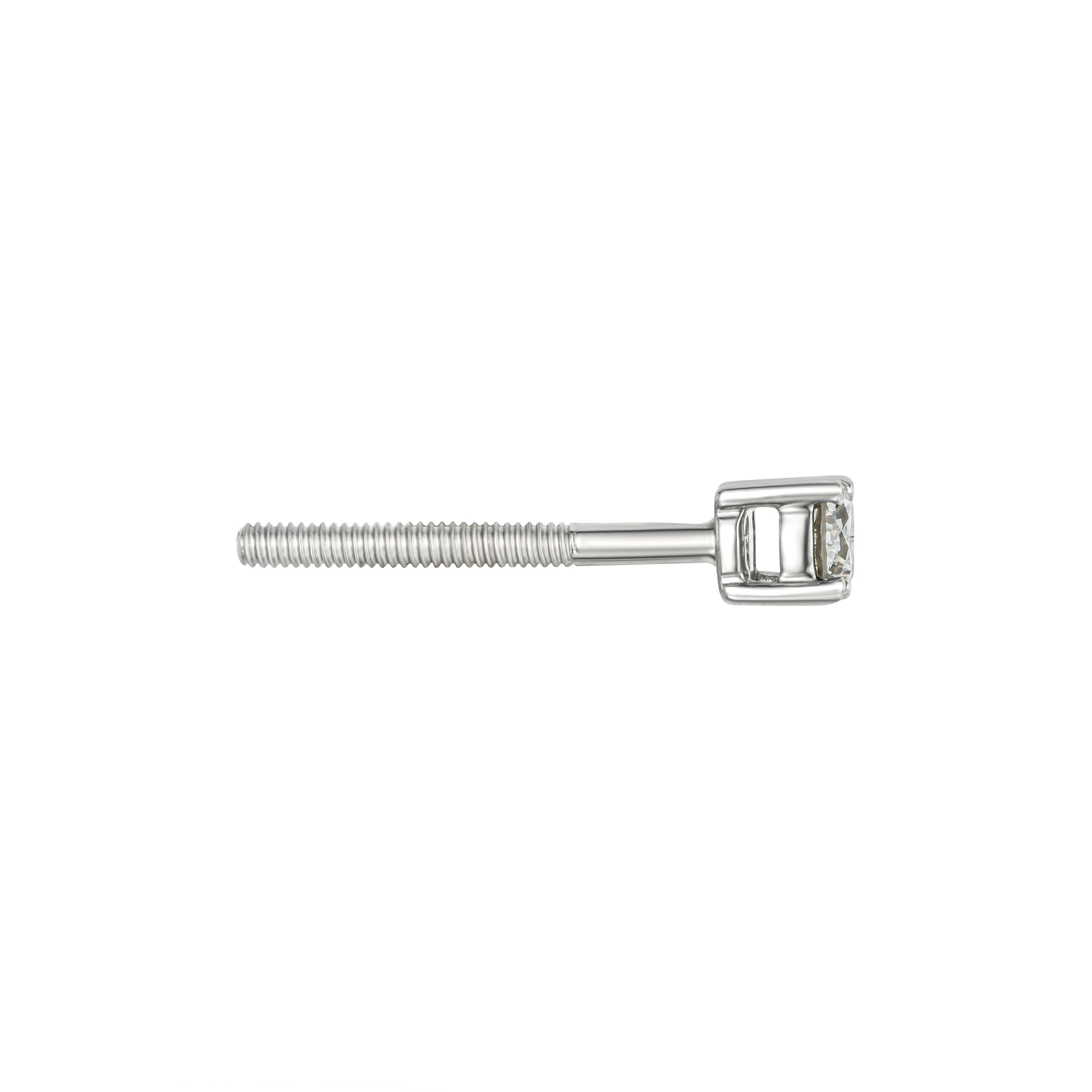 Diamond Earrings 0.20CT Studs Premium Quality in 18K White Gold - 3mm
